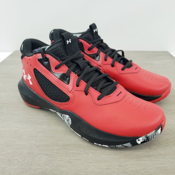 Under Armour UA Lockdown 6 Basketball Sneakers Red Black Men's Shoes 11.5 NWOB - Picture 5 of 9